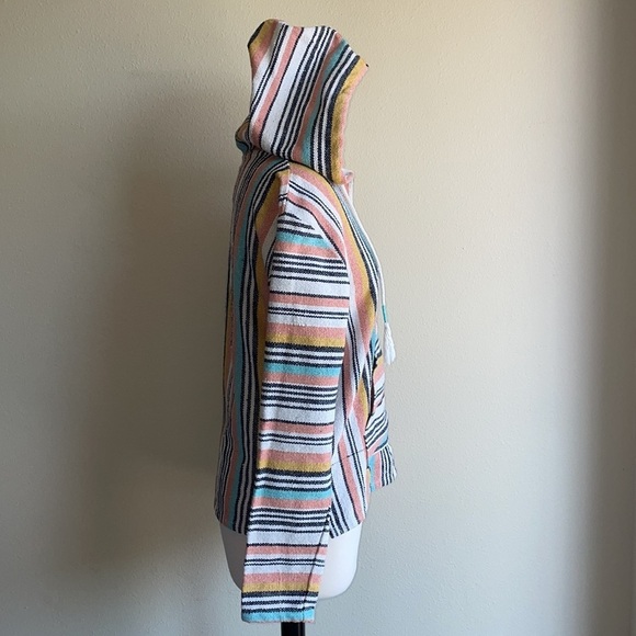 BEACHLIFE cotton long sleeve striped cover up top women’s size XS - Picture 6 of 8